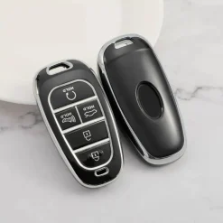 Clearance TPU Sleutelhoesje voor Hyundai zwart E5 Autosleutelhoesjes