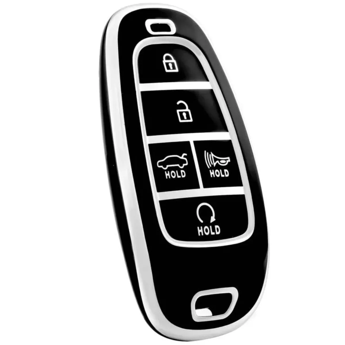Clearance TPU Sleutelhoesje voor Hyundai zwart E5 Autosleutelhoesjes