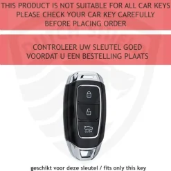Best TPU Sleutelhoesje voor Hyundai zwart D3 Autosleutelhoesjes