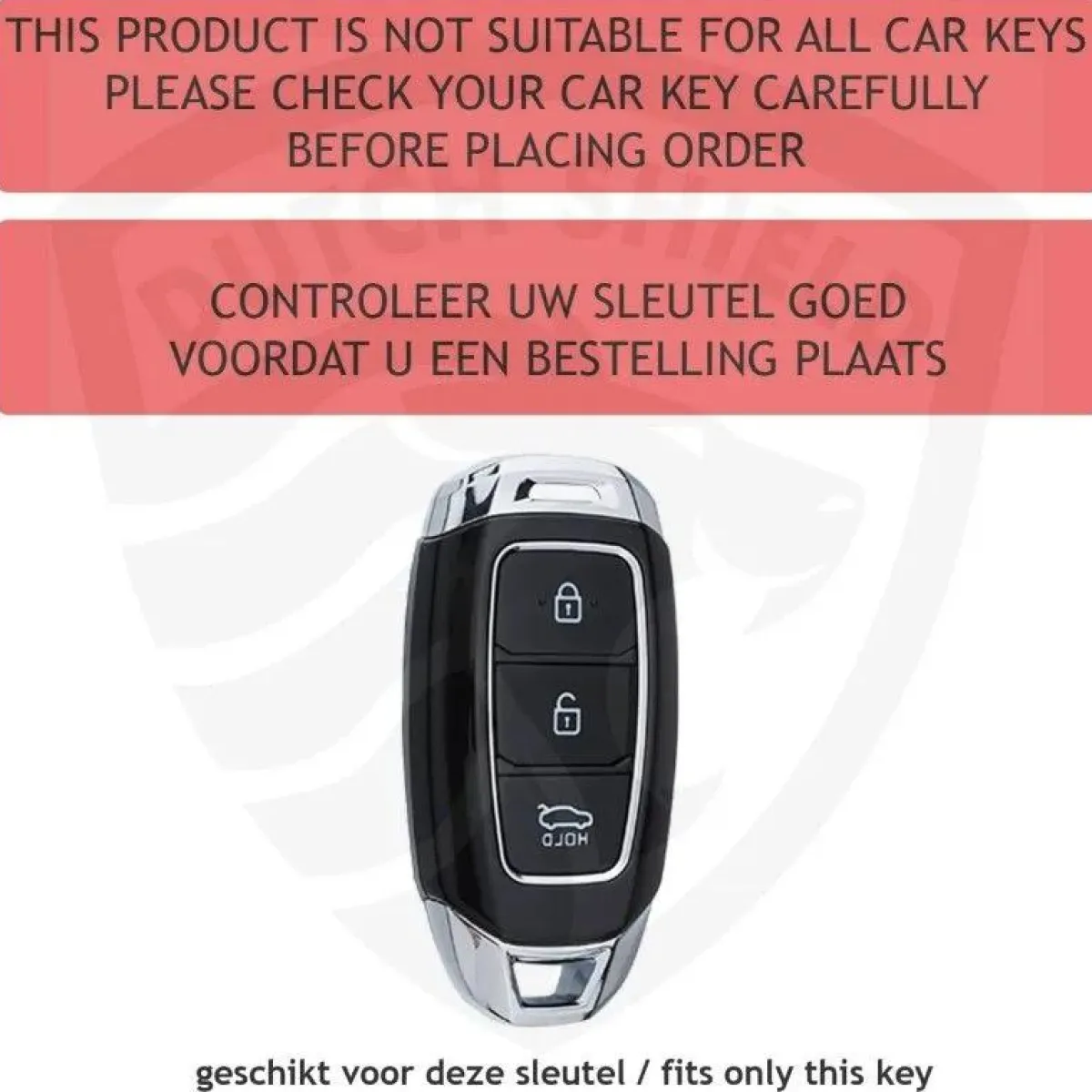 Best TPU Sleutelhoesje voor Hyundai zwart D3 Autosleutelhoesjes