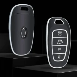 Hot TPU Sleutelhoesje voor Hyundai zwart E4 Autosleutelhoesjes