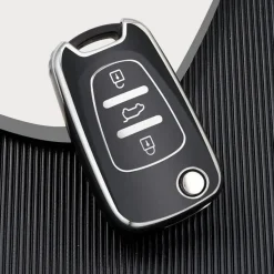 Sale TPU Sleutelhoesje voor Hyundai zwart C3 Autosleutelhoesjes
