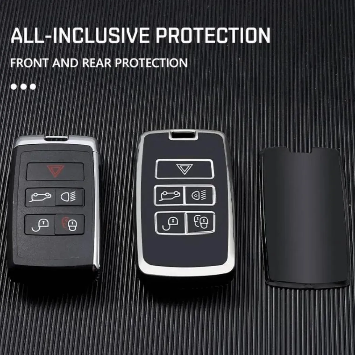 Clearance TPU Sleutelhoesje voor Jaguar zwart B5 Autosleutelhoesjes