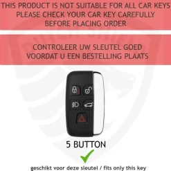 Online TPU Sleutelhoesje voor Jaguar zwart A5 Autosleutelhoesjes