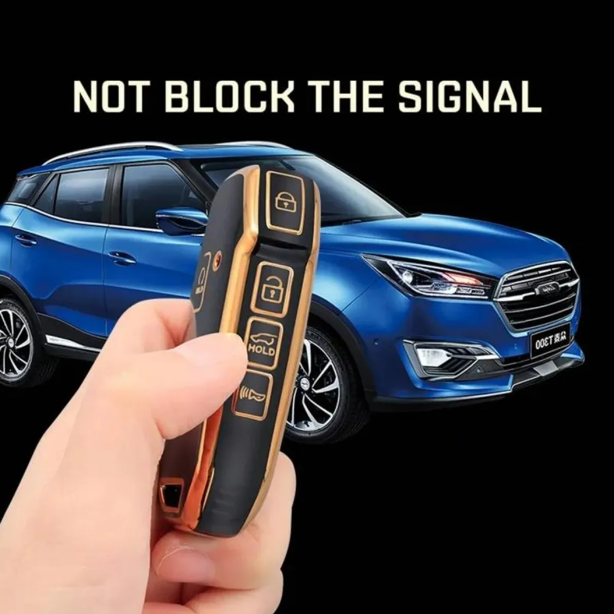 Sale TPU Sleutelhoesje voor Kia goud D5 Autosleutelhoesjes
