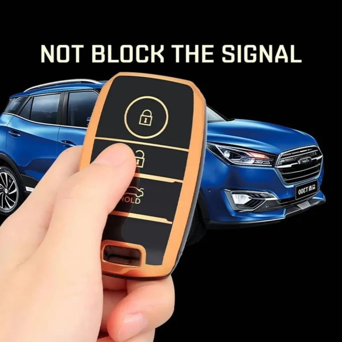 Sale TPU Sleutelhoesje voor Kia goud A3 Autosleutelhoesjes