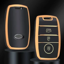 Sale TPU Sleutelhoesje voor Kia goud A3 Autosleutelhoesjes