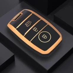 Sale TPU Sleutelhoesje voor Kia goud A3 Autosleutelhoesjes