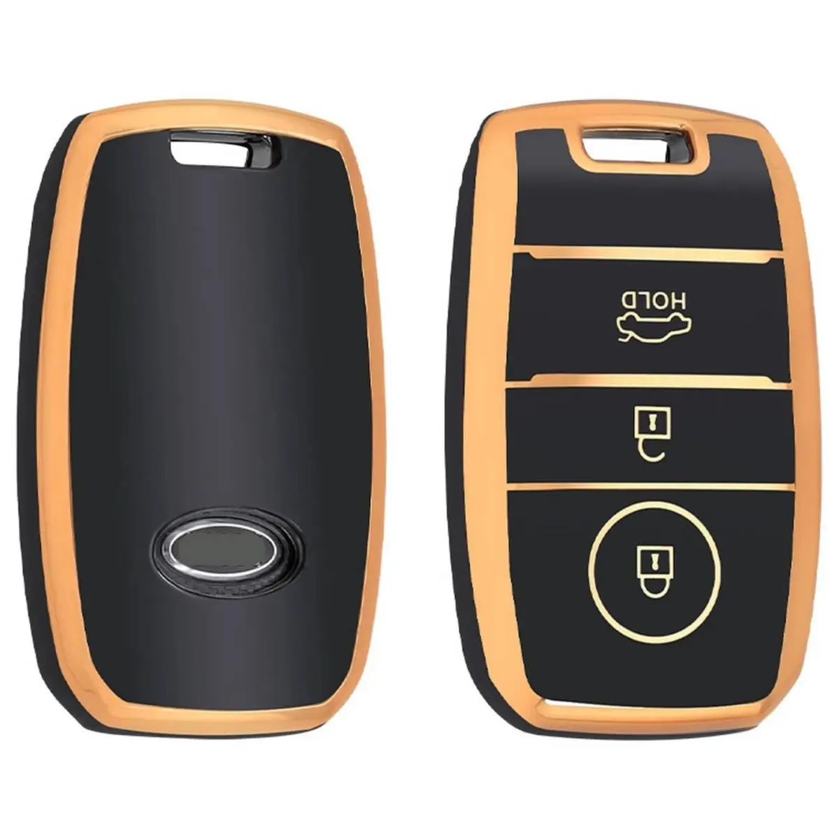 Sale TPU Sleutelhoesje voor Kia goud A3 Autosleutelhoesjes