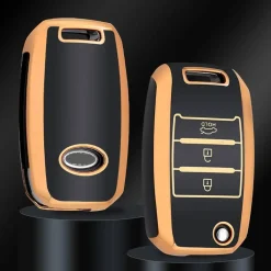 Sale TPU Sleutelhoesje voor Kia goud B3 Autosleutelhoesjes