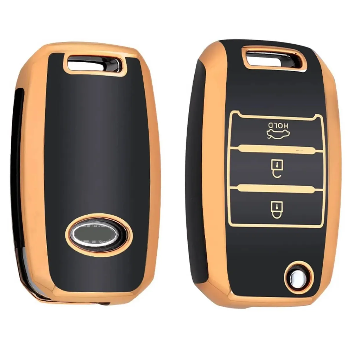 Sale TPU Sleutelhoesje voor Kia goud B3 Autosleutelhoesjes