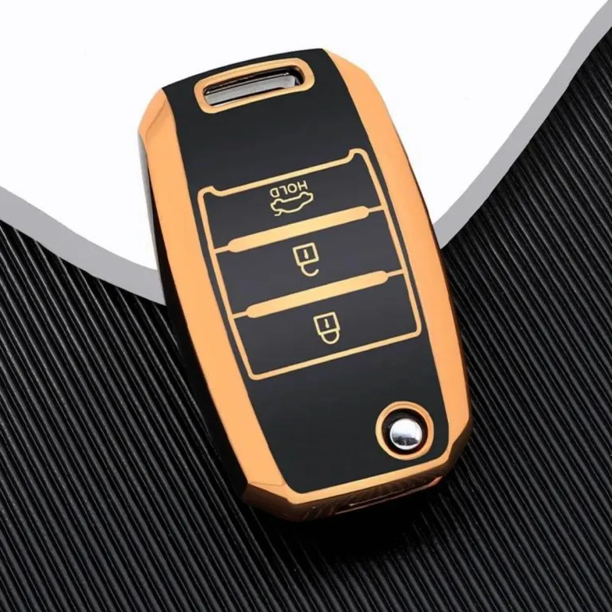 Sale TPU Sleutelhoesje voor Kia goud B3 Autosleutelhoesjes
