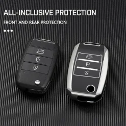 TPU Sleutelhoesje voor Kia zwart B3 Autosleutelhoesjes