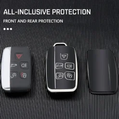 Online TPU Sleutelhoesje voor Landrover zwart A5 Autosleutelhoesjes