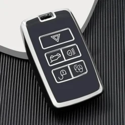 Sale TPU Sleutelhoesje voor Landrover zwart B5 Autosleutelhoesjes