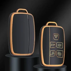 Discount TPU Sleutelhoesje voor Landrover goud A5 Autosleutelhoesjes
