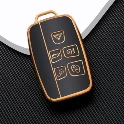 Discount TPU Sleutelhoesje voor Landrover goud A5 Autosleutelhoesjes