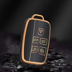 Discount TPU Sleutelhoesje voor Landrover goud A5 Autosleutelhoesjes