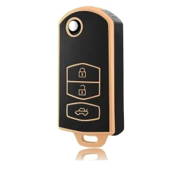 Best TPU Sleutelhoesje voor Mazda goud C3 Autosleutelhoesjes