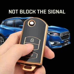 Best TPU Sleutelhoesje voor Mazda goud C3 Autosleutelhoesjes