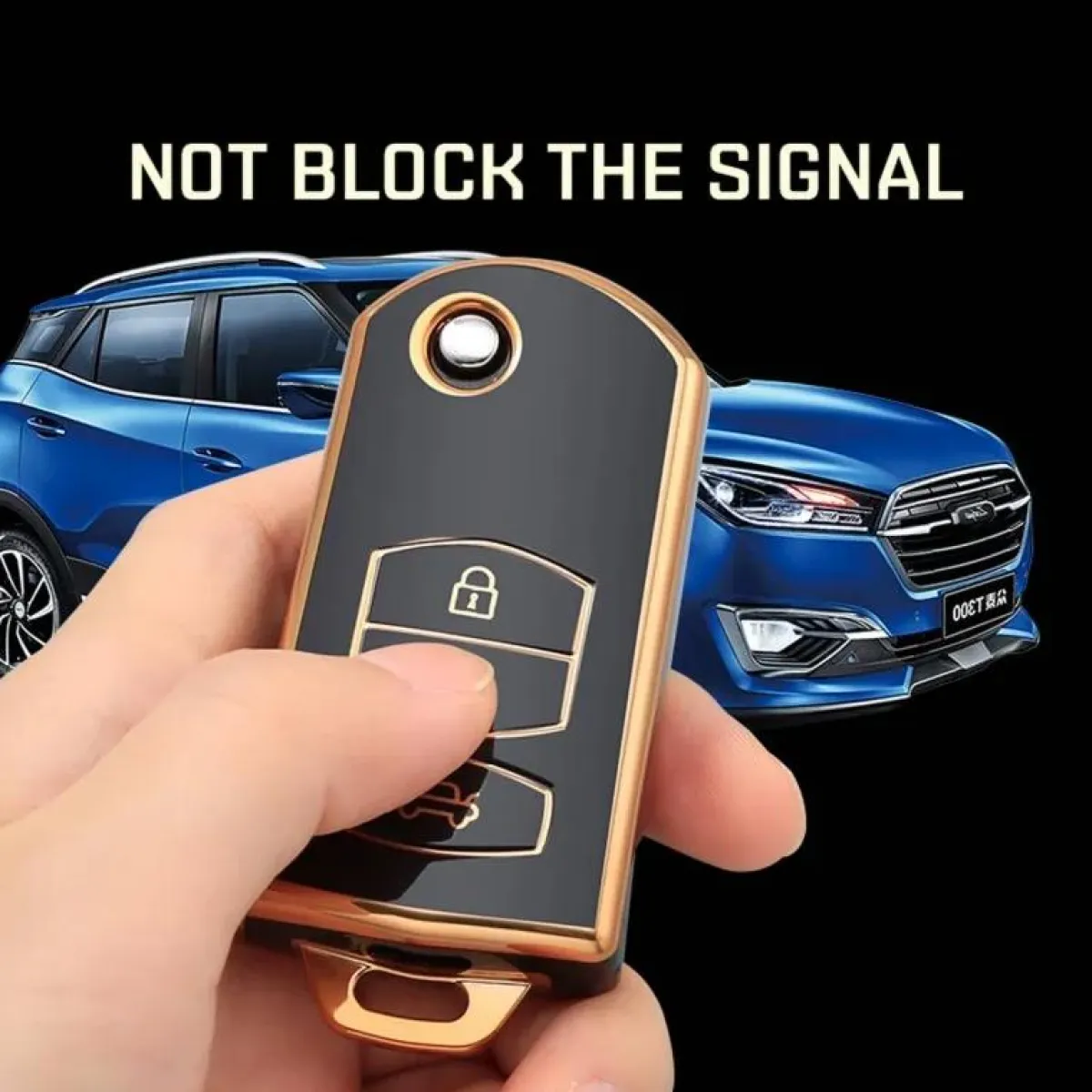 Best TPU Sleutelhoesje voor Mazda goud C3 Autosleutelhoesjes