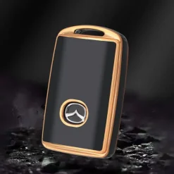 TPU Sleutelhoesje voor Mazda goud B3 Autosleutelhoesjes