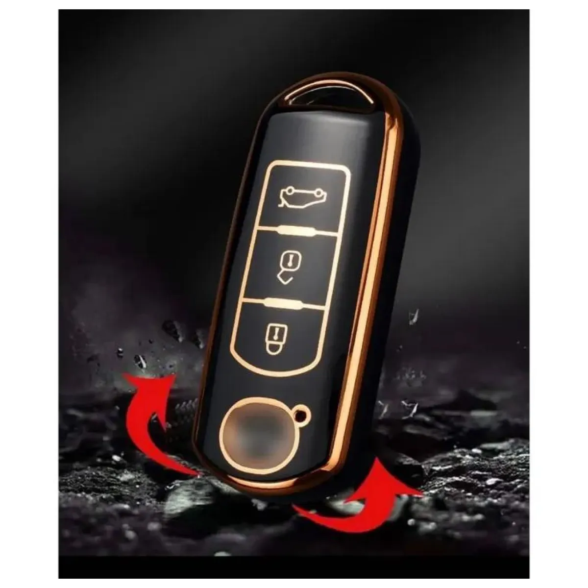 Discount TPU Sleutelhoesje voor Mazda goud A3 Autosleutelhoesjes