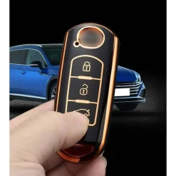 Discount TPU Sleutelhoesje voor Mazda goud A3 Autosleutelhoesjes