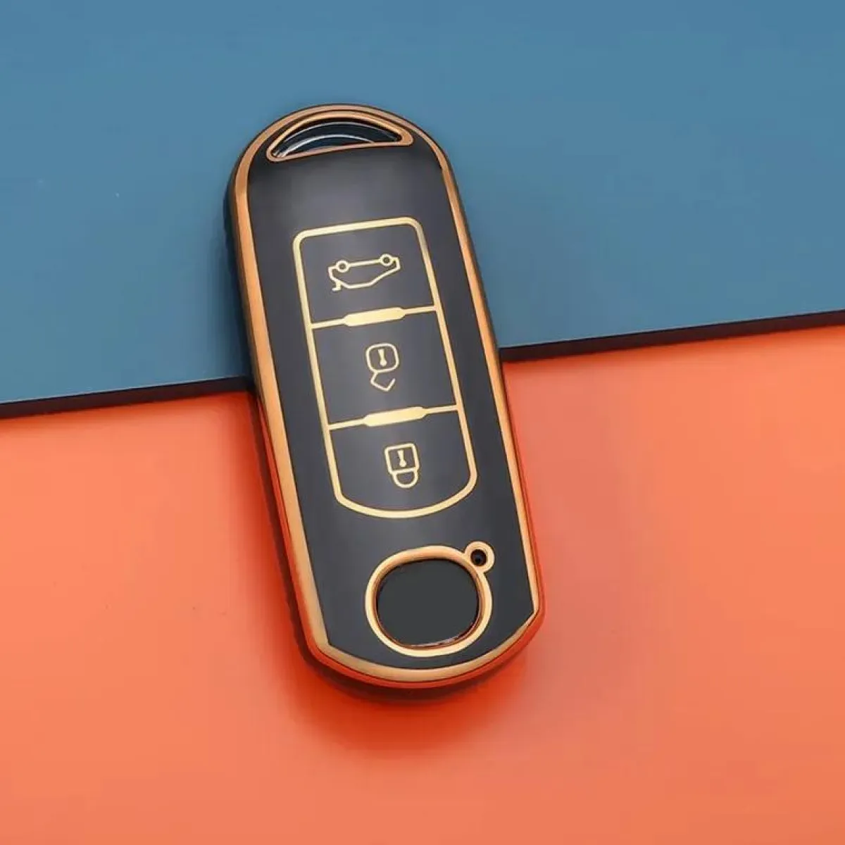 Discount TPU Sleutelhoesje voor Mazda goud A3 Autosleutelhoesjes