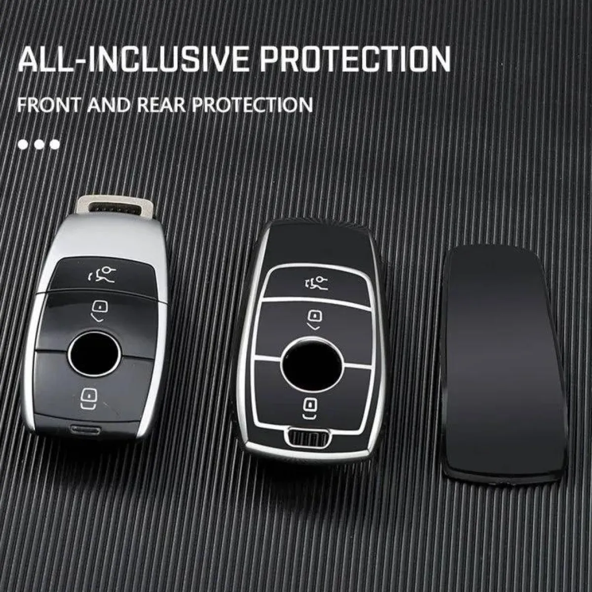 Clearance TPU Sleutelhoesje voor Mercedes zwart B3 Autosleutelhoesjes