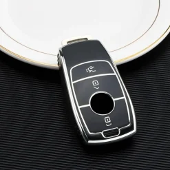 Clearance TPU Sleutelhoesje voor Mercedes zwart B3 Autosleutelhoesjes