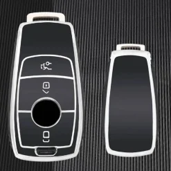 Clearance TPU Sleutelhoesje voor Mercedes zwart B3 Autosleutelhoesjes