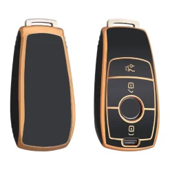 New TPU Sleutelhoesje voor Mercedes goud B3 Autosleutelhoesjes