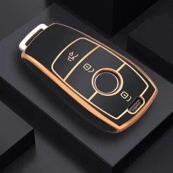 New TPU Sleutelhoesje voor Mercedes goud B3 Autosleutelhoesjes