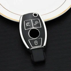Discount TPU Sleutelhoesje voor Mercedes zwart A3 Autosleutelhoesjes