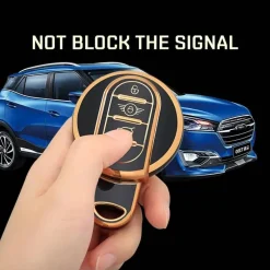 Best TPU Sleutelhoesje voor Mini goud C3 Autosleutelhoesjes
