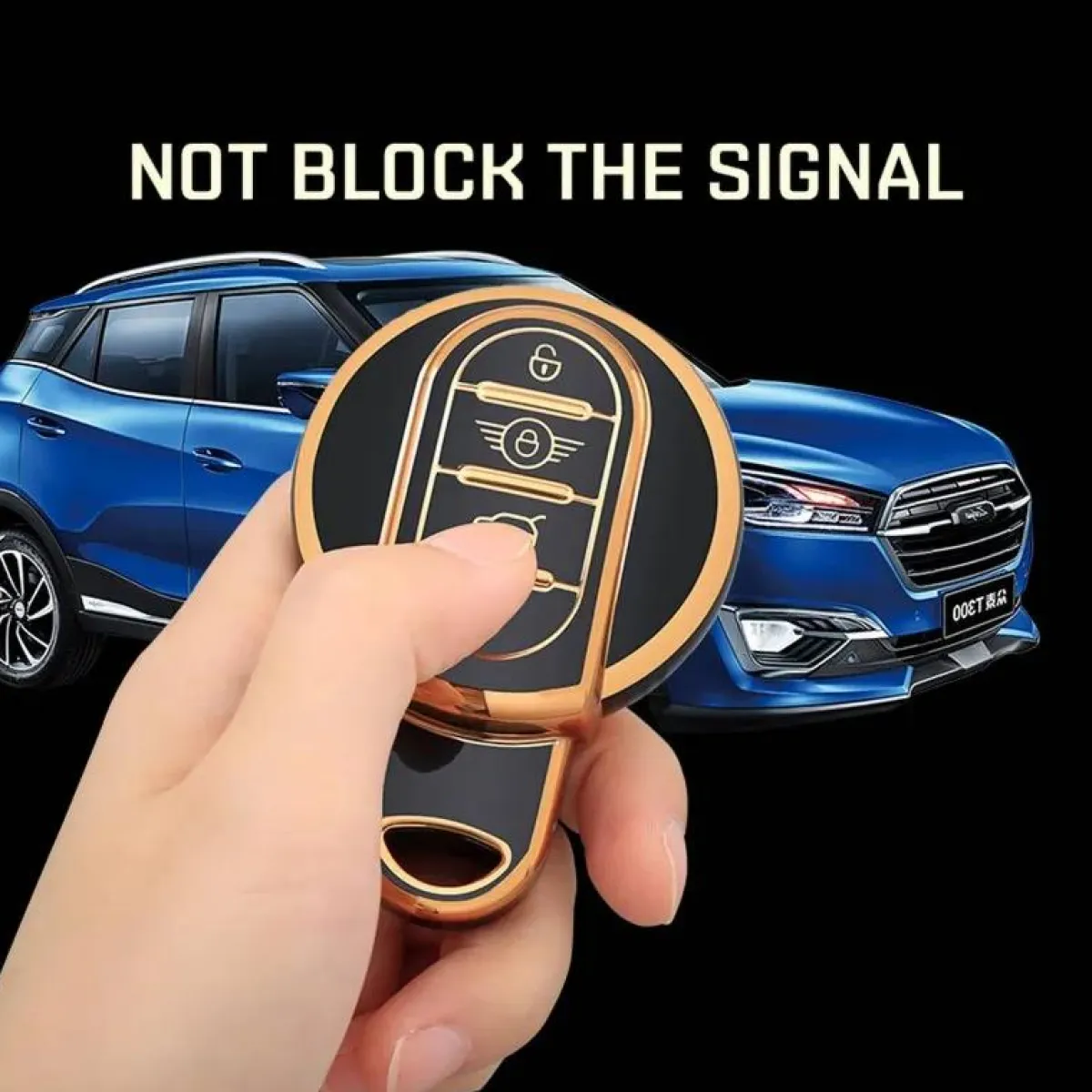 Best TPU Sleutelhoesje voor Mini goud C3 Autosleutelhoesjes