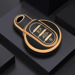 Best TPU Sleutelhoesje voor Mini goud C3 Autosleutelhoesjes
