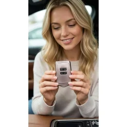 TPU Sleutelhoesje voor Mitsubishi lila metallic A4 Autosleutelhoesjes