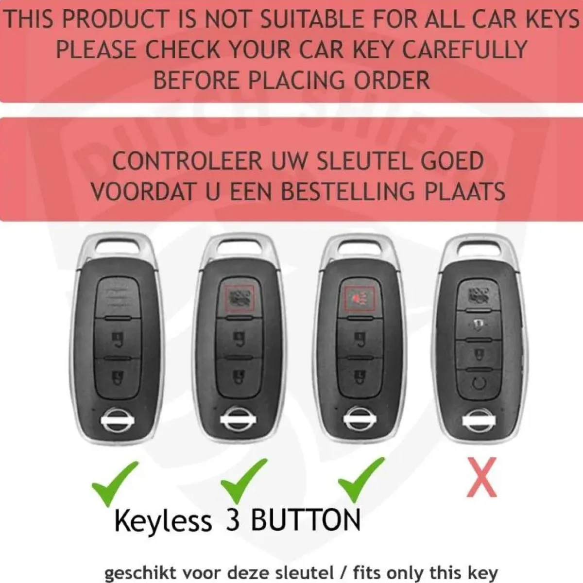 New TPU Sleutelhoesje voor Nissan clear 575 Autosleutelhoesjes