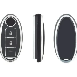 Clearance TPU Sleutelhoesje voor Nissan zwart A3C Autosleutelhoesjes