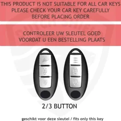 Clearance TPU Sleutelhoesje voor Nissan zwart A3C Autosleutelhoesjes