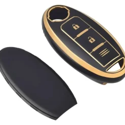 TPU Sleutelhoesje voor Nissan goud A3C Autosleutelhoesjes