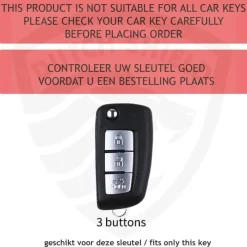 Outlet TPU Sleutelhoesje voor Nissan zwart B3B Autosleutelhoesjes