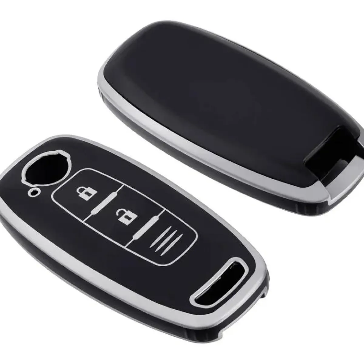 New TPU Sleutelhoesje voor Nissan zwart D2 Autosleutelhoesjes
