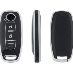 New TPU Sleutelhoesje voor Nissan zwart D2 Autosleutelhoesjes