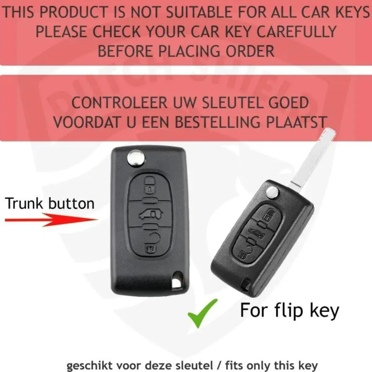Clearance TPU Sleutelhoesje voor Peugeot zwart D3 Autosleutelhoesjes