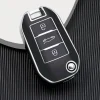 Online TPU Sleutelhoesje voor Peugeot zwart A3 Autosleutelhoesjes