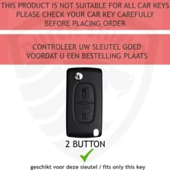 Outlet TPU Sleutelhoesje voor Peugeot goud D2 Autosleutelhoesjes