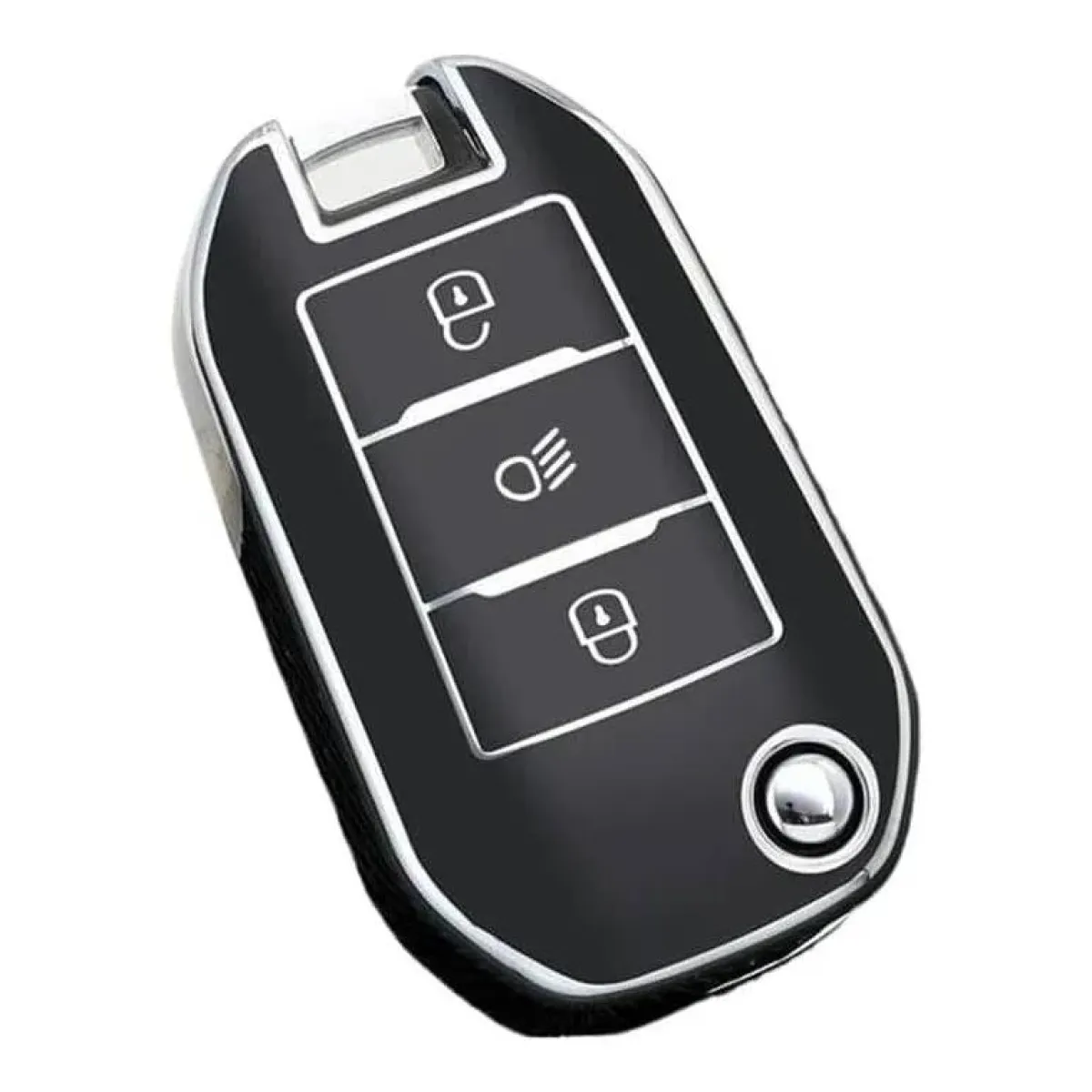 Hot TPU Sleutelhoesje voor Peugeot zwart A3B Autosleutelhoesjes
